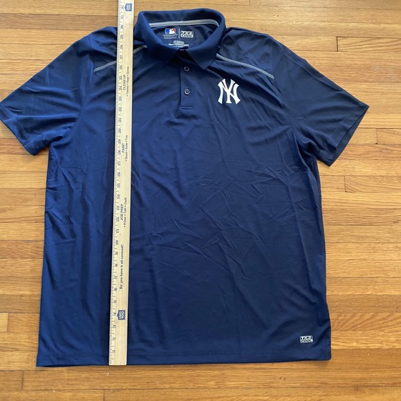 New York Yankees Shirt Polo‎ Mens 2XL Navy Blue MLB Baseball TX3 Cool Stretch - Picture 5 of 10